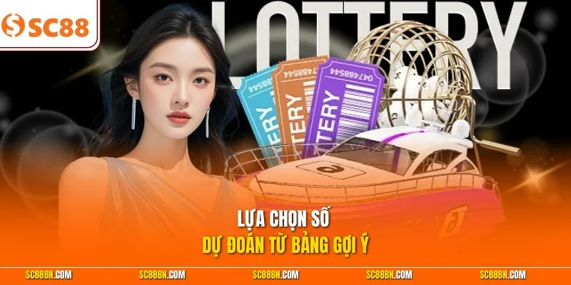 Lựa chọn số dự đoán từ bảng gợi ý